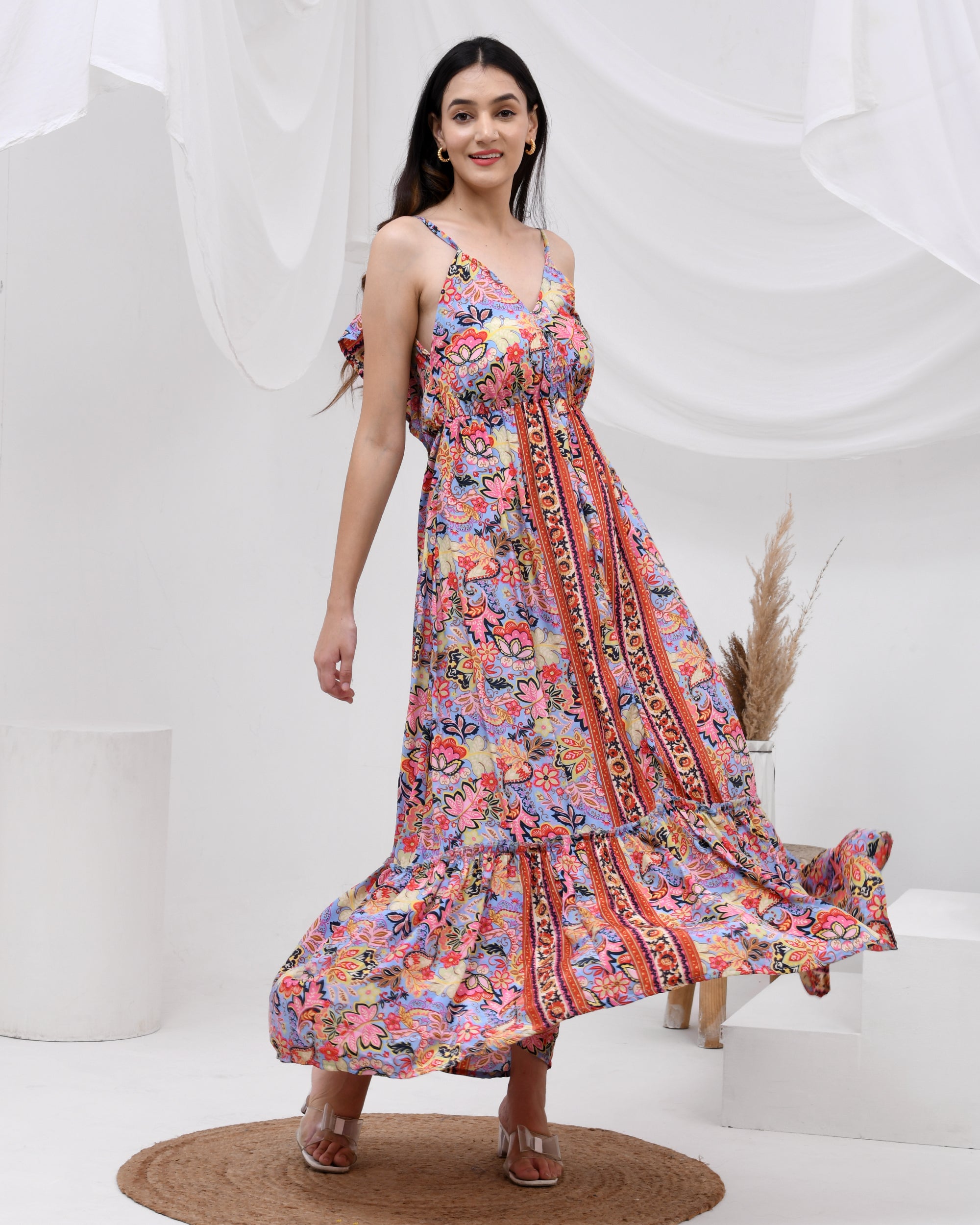 Maxi dress multicolor best sale