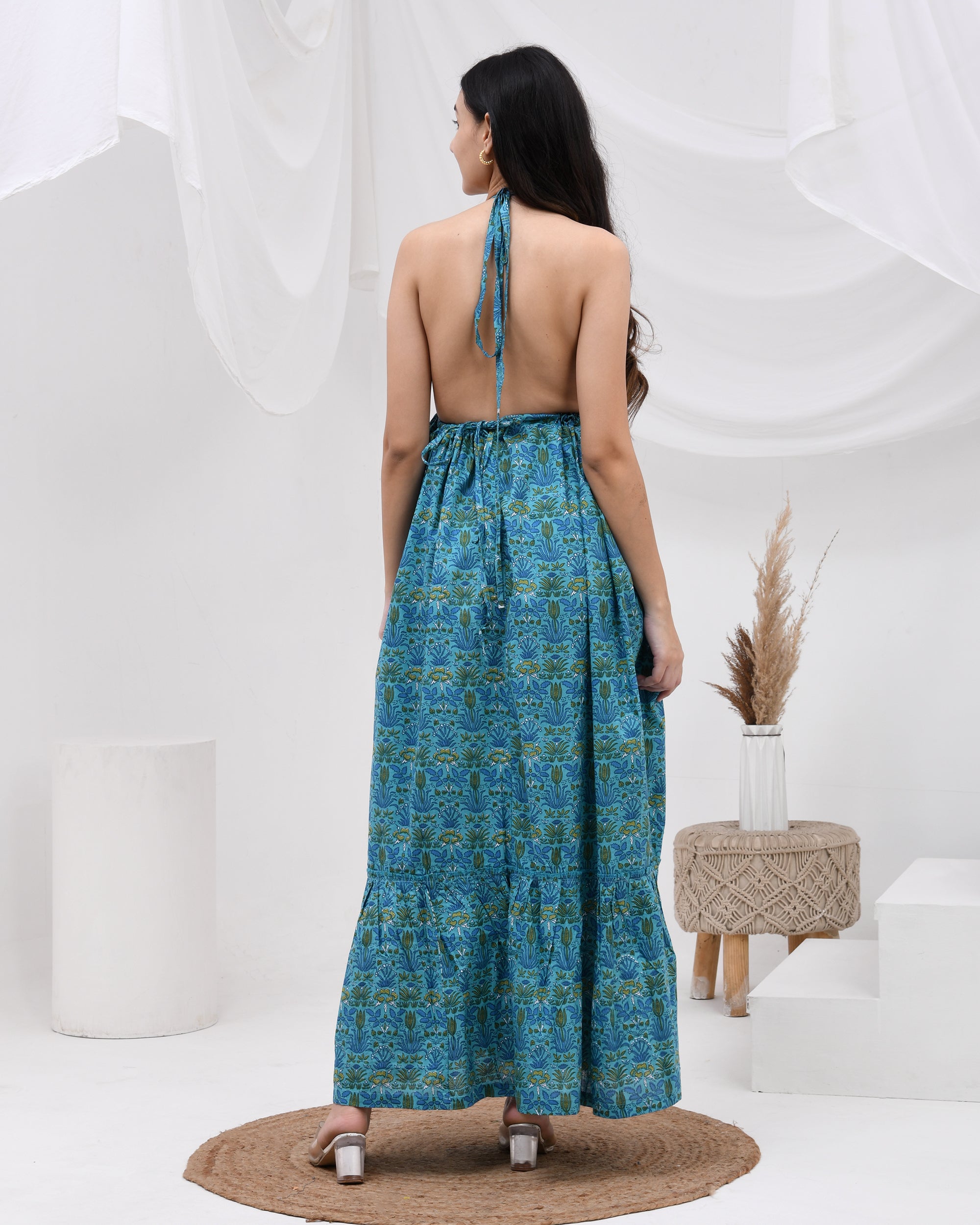 Backless Vintage Maxi dress