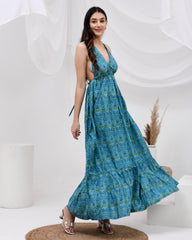 Backless Vintage Maxi dress