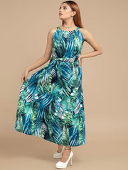 Sleeveless Designer Long Skirt Dress