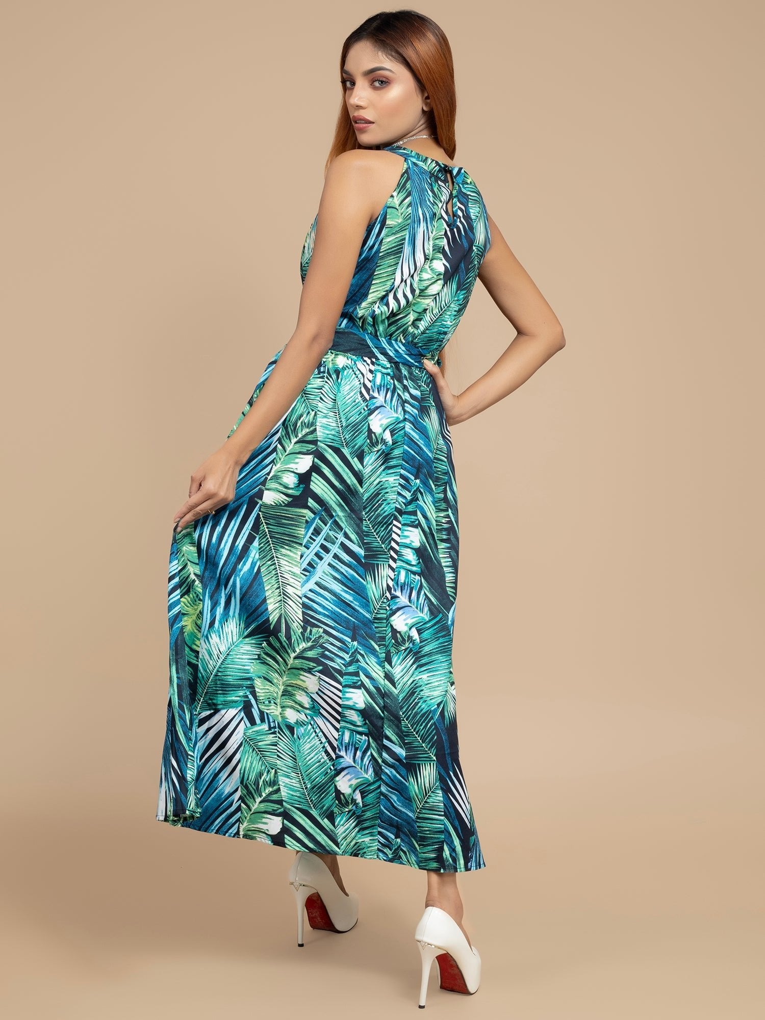 Sleeveless Designer Long Skirt Dress