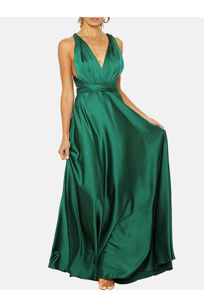 Sleeveless Long Cocktail Dress