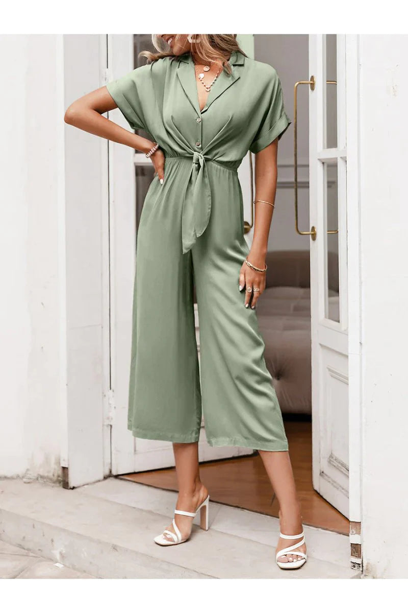 Belted Knot Long Jumpsuit