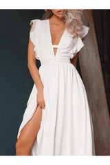 WHITE A-LINE DRESS