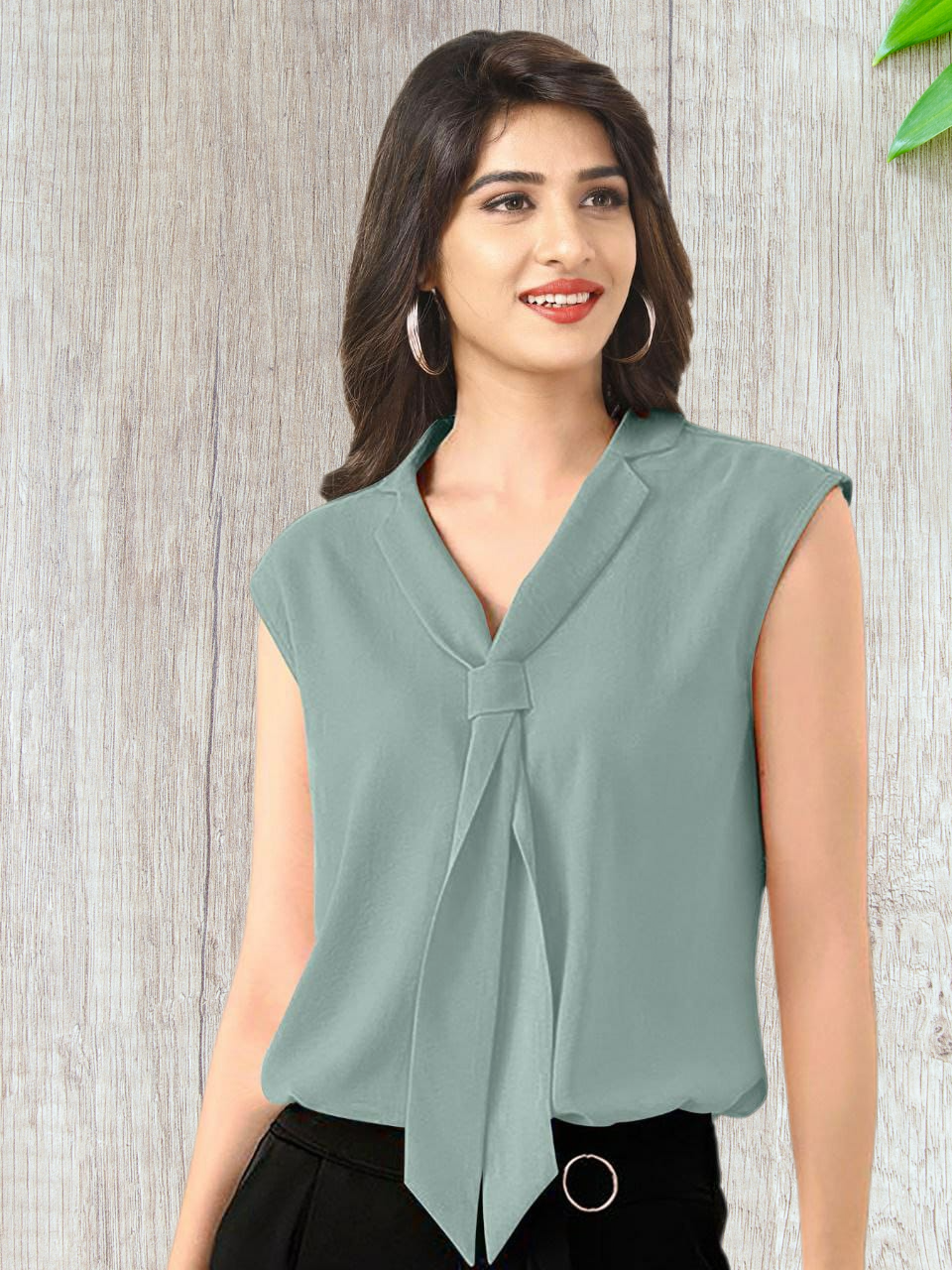 V-Neck Sleeveless Top